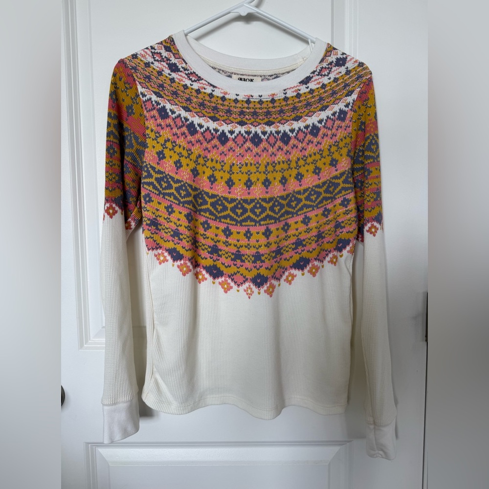 Anthropologie XS Fair Isle Long Sleeve
